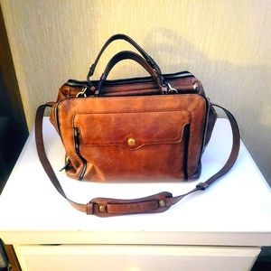 Oryany Anthropology Brown Leather Handbag